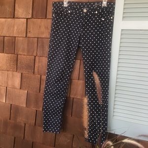 Black pants white poke a dots lightly worn